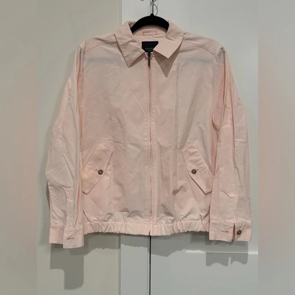 MAX MARA MaxMara Light Pink Nylon Windbreaker Jacket Size 10 Quiet Luxury Design